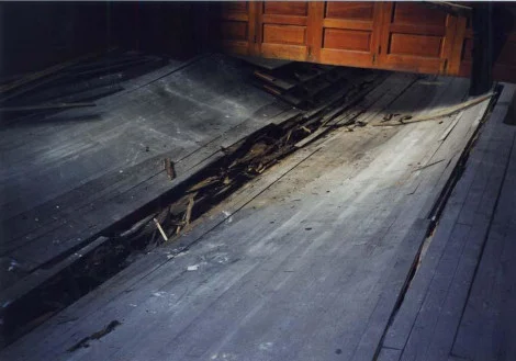 church floor cracked